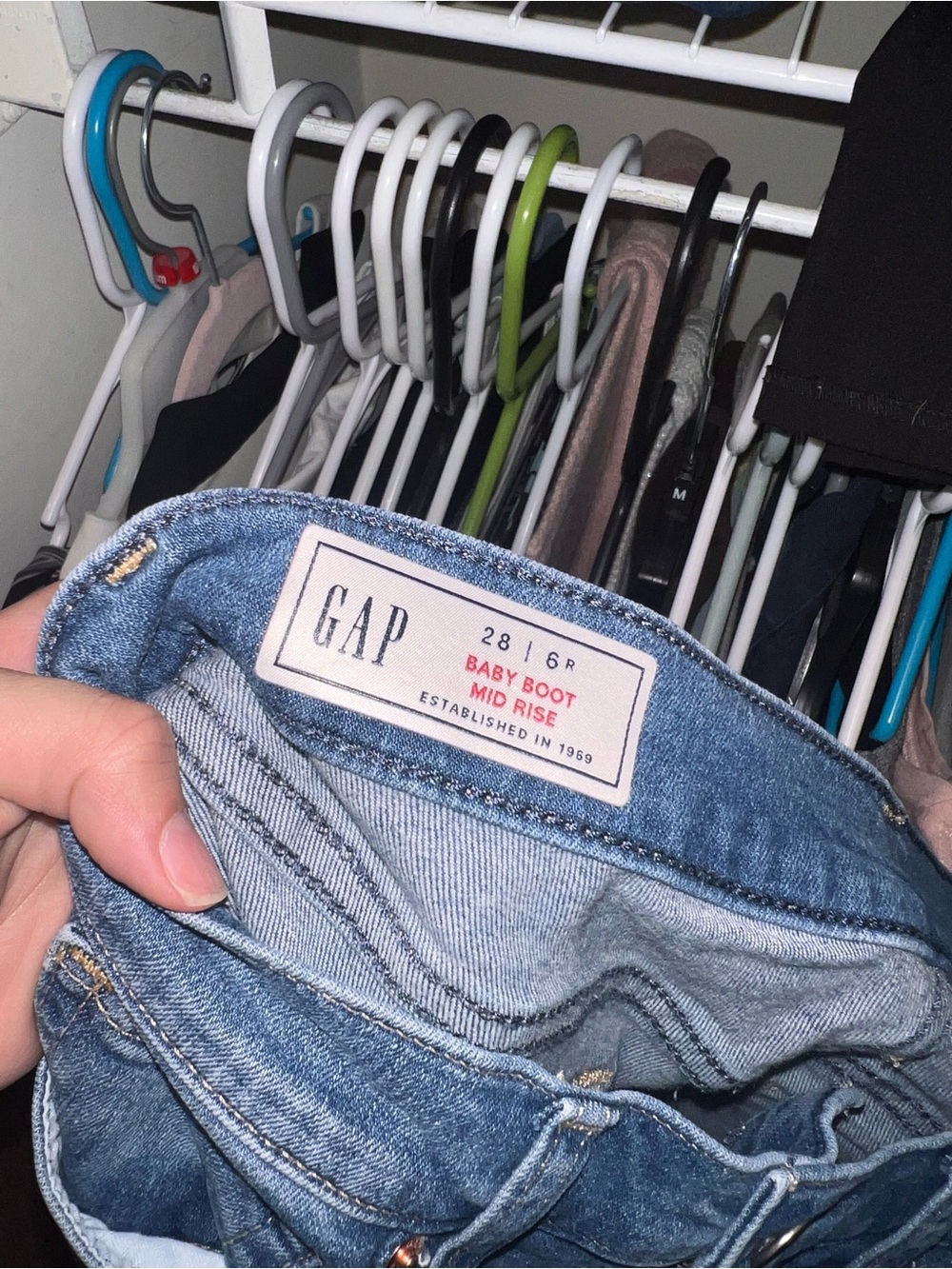 GAP Women’s Baby Boot Mid Rise Jeans